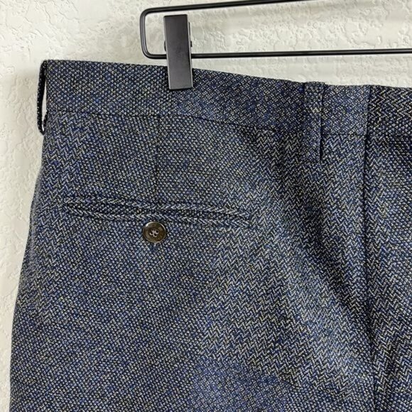ETRO Tweed Trousers Flat Front Pants Slacks - Picture 6 of 10
